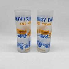 Vintage Knott's Berry Farm and Ghost Town Drinking Frosted Glasses x2 California picture