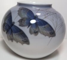 Danish Royal Copenhagen Butterflies Flowers Spiderweb 814/2390 Porcelain Vase picture