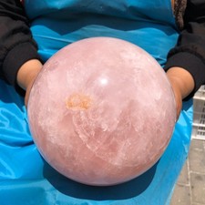 12.4LB Large Natural Pink Rose Quartz Sphere Crystal Ball Mineral Reiki Healing picture