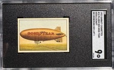 1932 GOODYEAR BLIMP Garbaty Die Eroberung Der Luft Tobacco Back SGC 9 picture