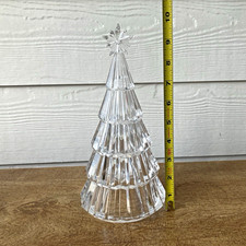 Vintage Heavy Cut Lead Crystal Tiered Tabletop Christmas Tree picture