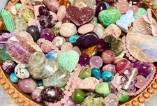 Lucky Crystal Confetti Scoop No Chips Carvings Towers Palm Stones 1/2-2LB picture