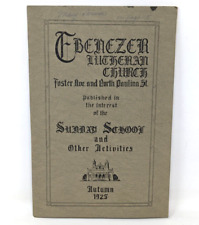 VTG Antique 1925 Ebenezer Lutheran Church Sunday School Activities Booklet M24 picture