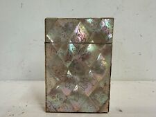 Antique Mother of Pearl Card Case with Floral Decorations picture