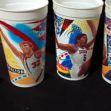 McDonald’s NBA Player Collector Cups Moses Malone, Walton, Erving, Barkley, Bird picture
