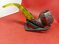 RARE VINTAGE MASTRO GEPPETTO RUSTICATED PANELED BENT APPLE PIPE picture