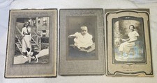 Lot 3- 1934 Antique Victorian Doris kiesewetter young lady woman baby card photo picture