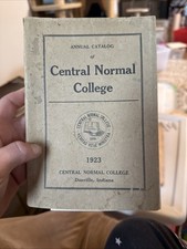 BOOKLET: CENTRAL NORMAL COLLEGE & COMMERCIAL INSTITUTE 1923 DANVILLE, INDIANA picture