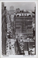 Vtg Philadelphia, Pennsylvania Walnut Street RPPC Real Photo Postcard #3990 picture