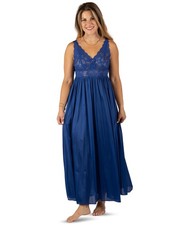 Shadowline womens Sleepwear Nightgown, Navy, 3X Plus picture