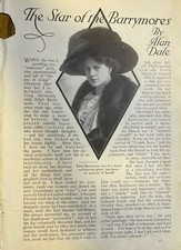 1912 Actress Ethel Barrymore illustrated picture