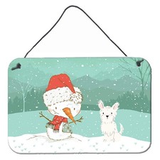 Caroline's Treasures CK2097DS812 Westie Terrier Snowman Christmas Metal Sign picture