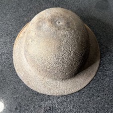 Vintage WWI Brodie Doughboy Helmet Good Condition Liner No Strap Original picture