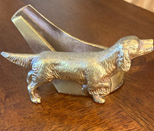 Vintage Dog Figural Tobacco Pipe rest Ashtray Felt Base Rest marked PMC picture