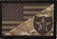 Subdued Multicam 2nd Infantry Division USA Flag Morale Patch Tactical Army  picture