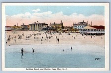 1920's CAPE MAY NEW JERSEY NJ BATHING BEACH HOTELS PAVILION POSTCARD picture