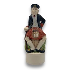 Vintage Alberta's Scotch Liquor Handpainted Scotsman Decanter 1965 Red Kilt picture