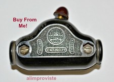 VINTAGE CARLING Bakelite INLINE Toggle ROCKER Feed Thru KNOB SWITCH NEW 1638828 picture