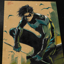 Nightwing Art Print Signed 8.5x11 | Art by Keyeske picture