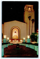 c1960's Patio, Clock Tower, Union Station Los Angeles California CA Postcard picture