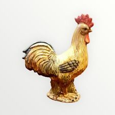 Realistic 14 Inch Ceramic Stand Alone Farmhouse Rooster Home Accent Statue picture