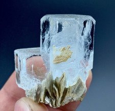 Natural Aquamarine Crystal With Mica/ March Birthstone, Healing Crystal 41 Gram. picture