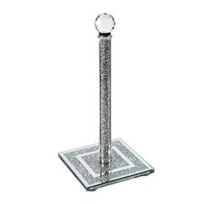 London Boutique Crystal Paper Towel Holder 11.8in Silver Clear Diamond picture