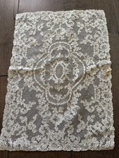Superb RARE French Antique Handmade doily Lyon lace picture
