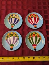Set of Four Vintage ANNEMARIE DAVIDSON Enamel Plates 4.25