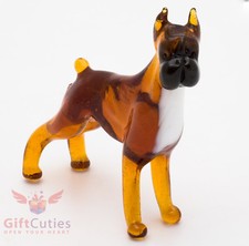 Art Blown Glass Figurine of the Boxer dog picture