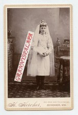 Cabinet Photo -  Milwaukee, Wisconsin Young Lady, Long Veil (Confirmation?)  picture