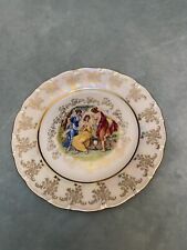 Vintage CZECH PORCELAIN  Madonna Pattern Mother of Pearl Color Plate picture