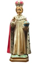 GLORIOUS LARGE VINTAGE INFANT JESUS OF PRAGUE STATUE FROM CHURCH SALE 17 3/4