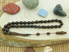 Natural Wenge tree 33 pcs Islamic Prayer Beads Misbaha Tesbih tasbih 204012 picture