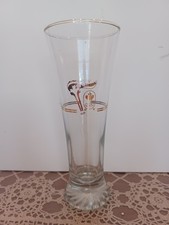 Vintage 1988 Calgary Winter Olympics Pilsner Beer Glass with 22k Gold Logo picture