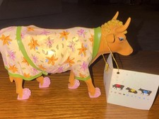 CowParade “Early Show” Cow Figurine Floral Pattern Collectible picture