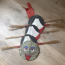 Antique 1920s-40s Japanese Mukade Dako Centipede Kite Hand Painted Fragile  picture