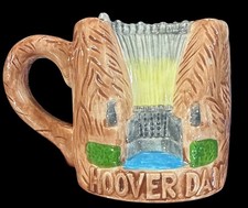 NWT Vintage Collectible HOOVER DAM 3D Ceramic Souvenir Coffee Tea Mug Cup picture