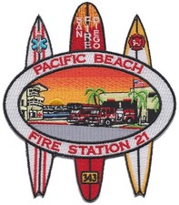 San Diego Station 21 Pacific Beach Fire Patch NEW picture