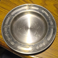 Pewter Baptism Engraved Plate with Measurement Labels (Name, Weight, Length) picture