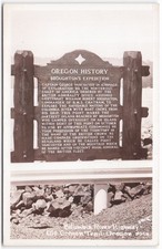 Vintage RPPC Oregon History Broughton's Expedition Columbia River Highway P214 picture