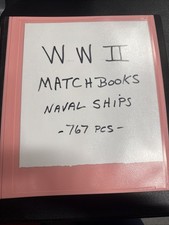 U S Navy WW2 Collection 767 Matchbook Covers In Album picture