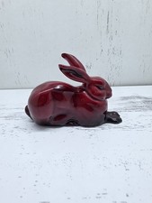 Vintage 1931 Royal Doulton Burslem Flambe Rabbit RARE Artist Signed Charles Noke picture