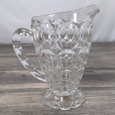 Vintage Jeannette Glass Thumbprint 54 oz. 9 1/8
