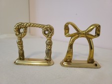 Vintage Nora Fenton Designs Brass Bookends (?) Cottagecore Decor picture