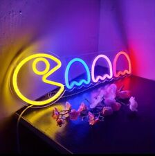 Pacman Neon Sign LED Lamp Pac Man Game Room Signs Dorm Bedroom Signs Wall Decor picture