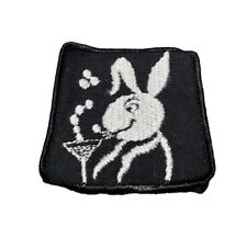 Vintage Playboy Bunny Club Patch Sew On Rare Martini Glass 70s 3
