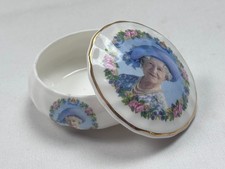 Vintage Sheltonian China Queen Mother 100th Birthday Commemorative Trinket Box picture