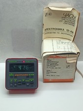 Vintage Soviet Digital Clock Elektronika 12-41A Alfa USSR Alarm VFD NEW Box Pape picture