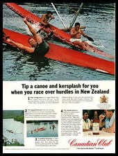 1966 Canadian Club Whisky Waikato River New Zealand Boat Races Vintage Print Ad picture